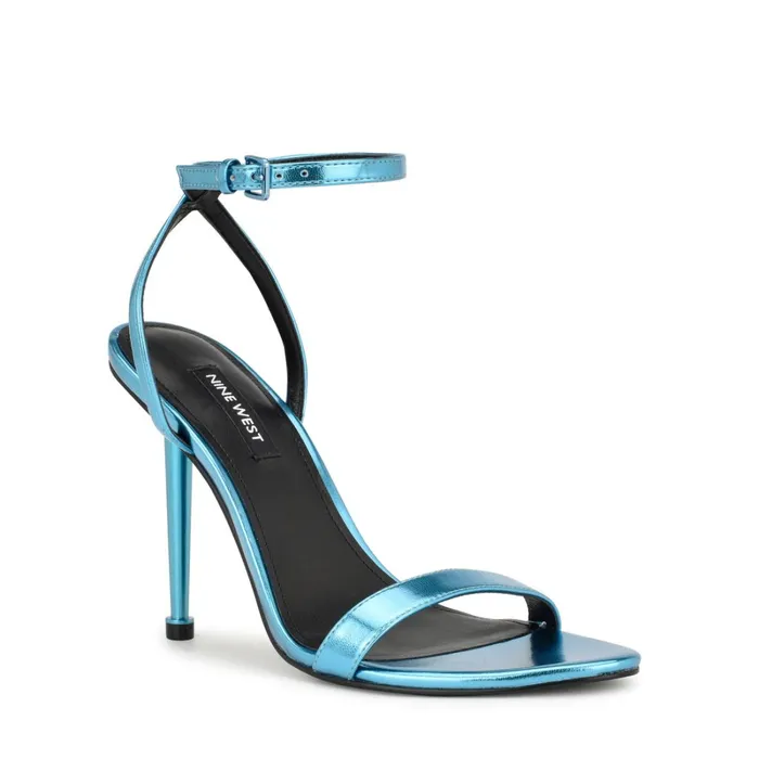 Reina Ankle Strap Sandals Blue Women Nine West Sandals Reina Ankle Strap Sandals Blue Women Nine West Sandals