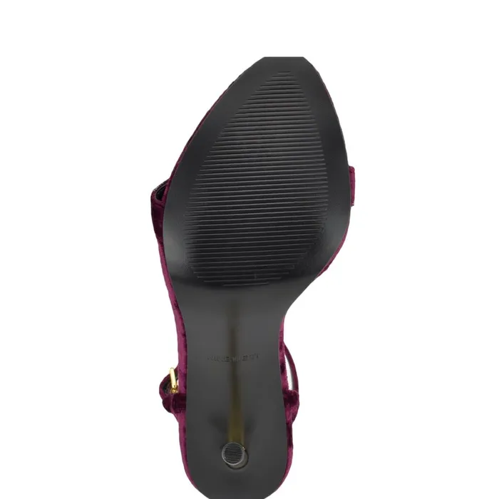 Reina Ankle Strap Sandals Dark Purple Velvet Women Nine West Sandals Reina Ankle Strap Sandals Dark Purple Velvet Women Nine West Sandals