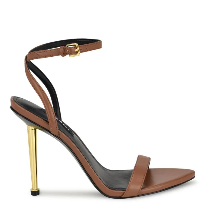 Reina Ankle Strap Sandals Light Brown Women Nine West Dress