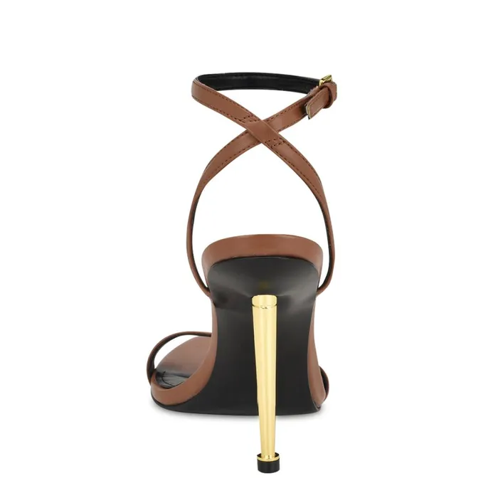Reina Ankle Strap Sandals Light Brown Women Nine West Dress Reina Ankle Strap Sandals Light Brown Women Nine West Dress