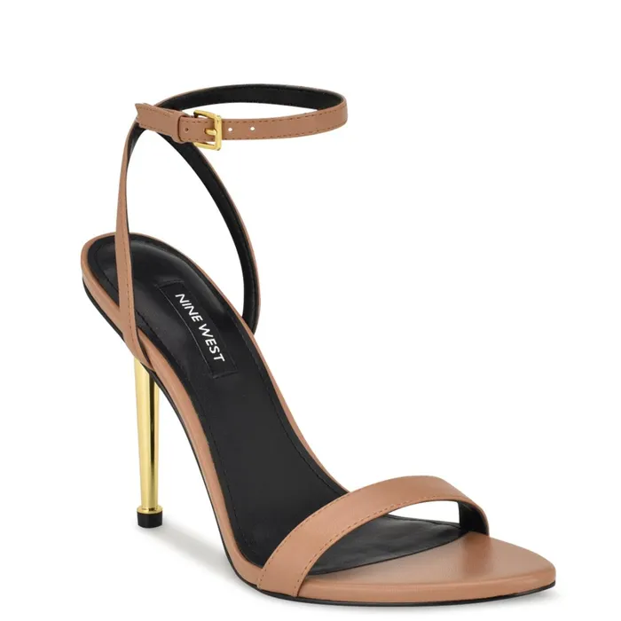Reina Ankle Strap Sandals Medium Natural Women Nine West High Heels Reina Ankle Strap Sandals Medium Natural Women Nine West High Heels
