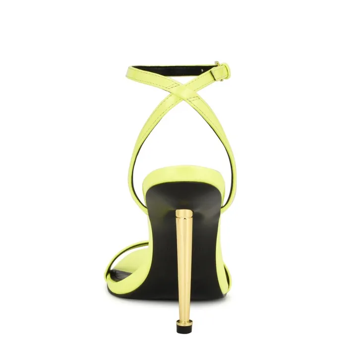 Reina Ankle Strap Sandals Yellow Women Nine West Heeled Reina Ankle Strap Sandals Yellow Women Nine West Heeled