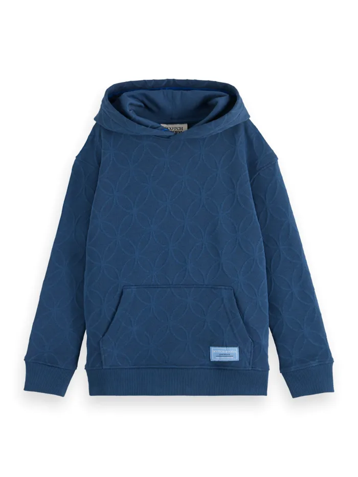 RELAXEDFIT JACQUARD HOODIE Heritage Green Kids Scotch and Soda Sweatshirts and Hoodies RELAXEDFIT JACQUARD HOODIE Heritage Green Kids Scotch and Soda Sweatshirts and Hoodies