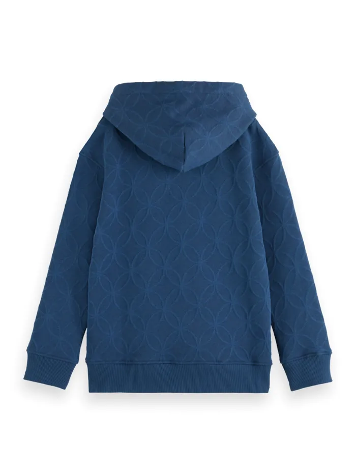 RELAXEDFIT JACQUARD HOODIE Heritage Green Kids Scotch and Soda Sweatshirts and Hoodies RELAXEDFIT JACQUARD HOODIE Heritage Green Kids Scotch and Soda Sweatshirts and Hoodies
