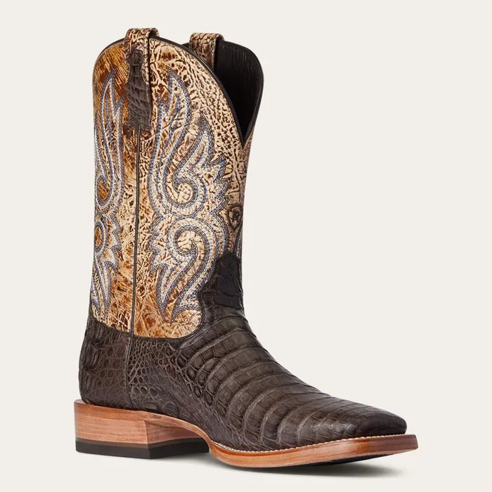 Relentless Denton Western Boot Chocolate Caiman Belly Men Ariat Western Boots Relentless Denton Western Boot Chocolate Caiman Belly Men Ariat Western Boots