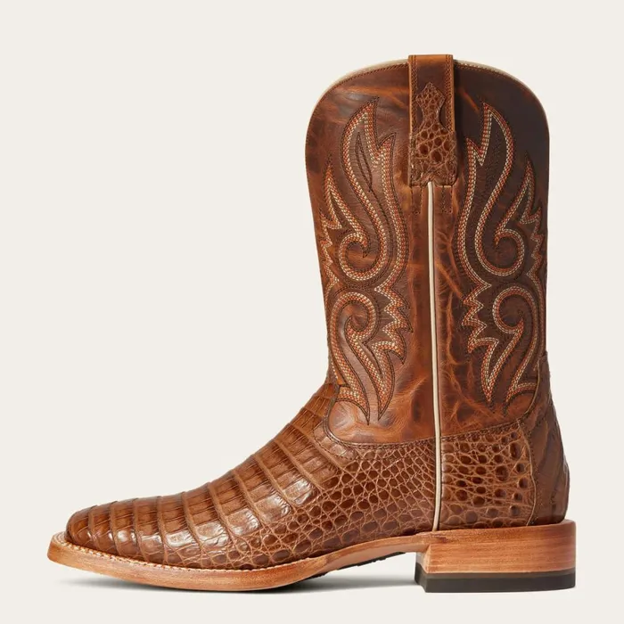 Relentless Denton Western Boot Natural Caiman Belly Men Ariat Western Boots Relentless Denton Western Boot Natural Caiman Belly Men Ariat Western Boots
