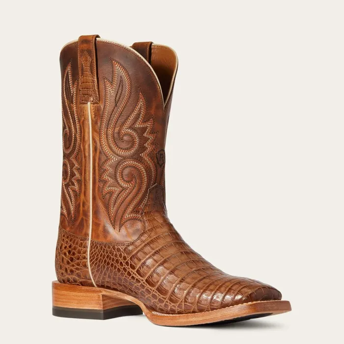 Relentless Denton Western Boot Natural Caiman Belly Men Ariat Western Boots Relentless Denton Western Boot Natural Caiman Belly Men Ariat Western Boots