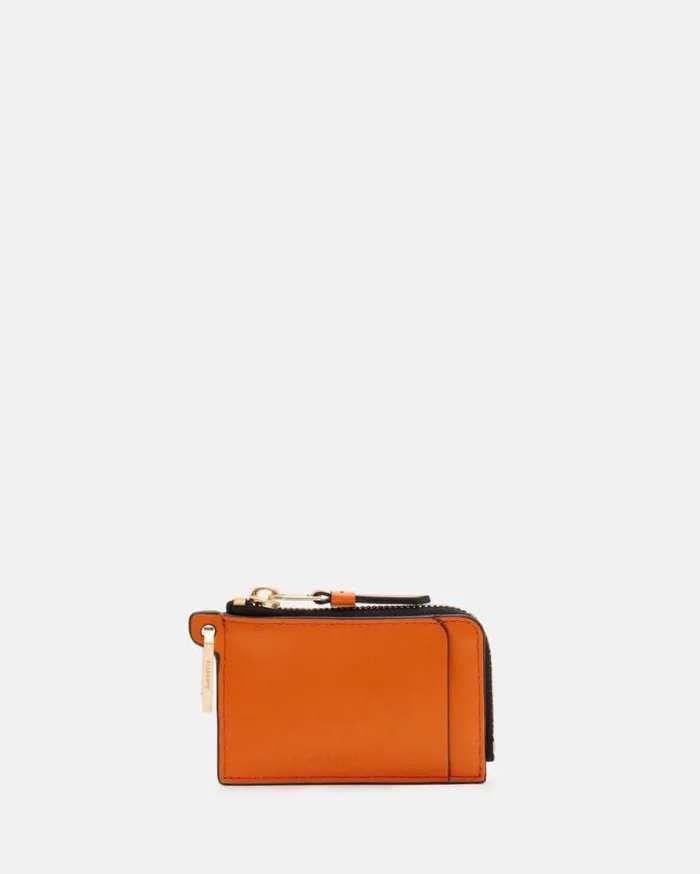 Remy Leather Wallet Pyrole Orange Women AllSaints Handbags and Wallets