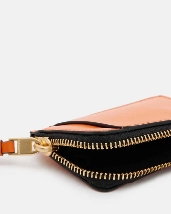 Remy Leather Wallet Pyrole Orange Women AllSaints Handbags and Wallets