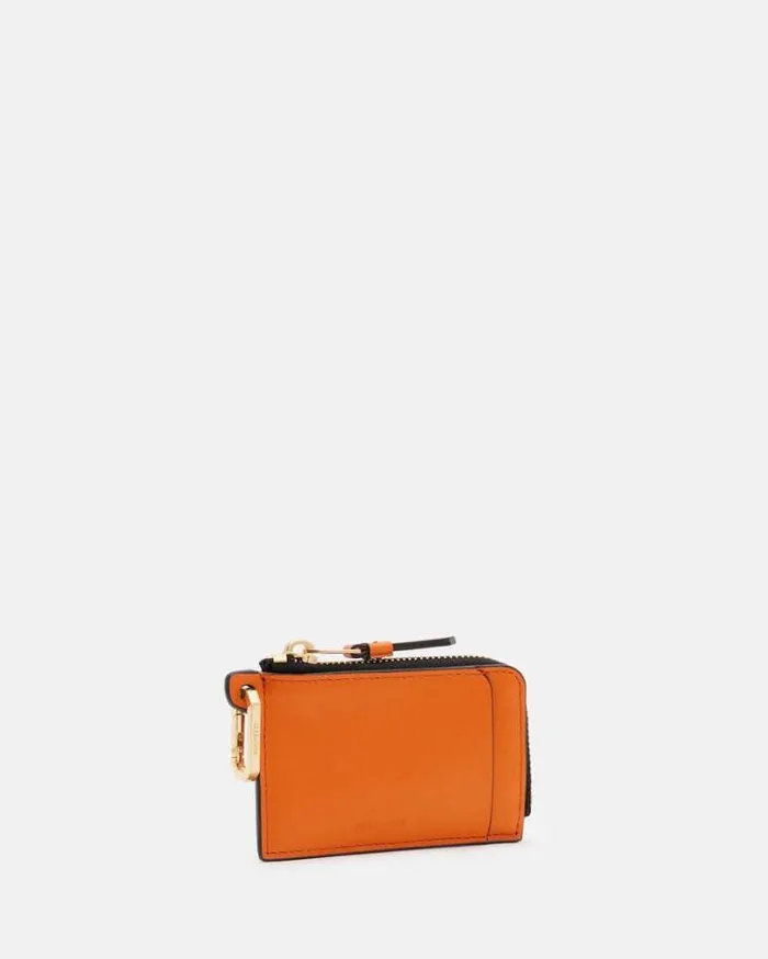 Remy Leather Wallet Pyrole Orange Women AllSaints Handbags and Wallets