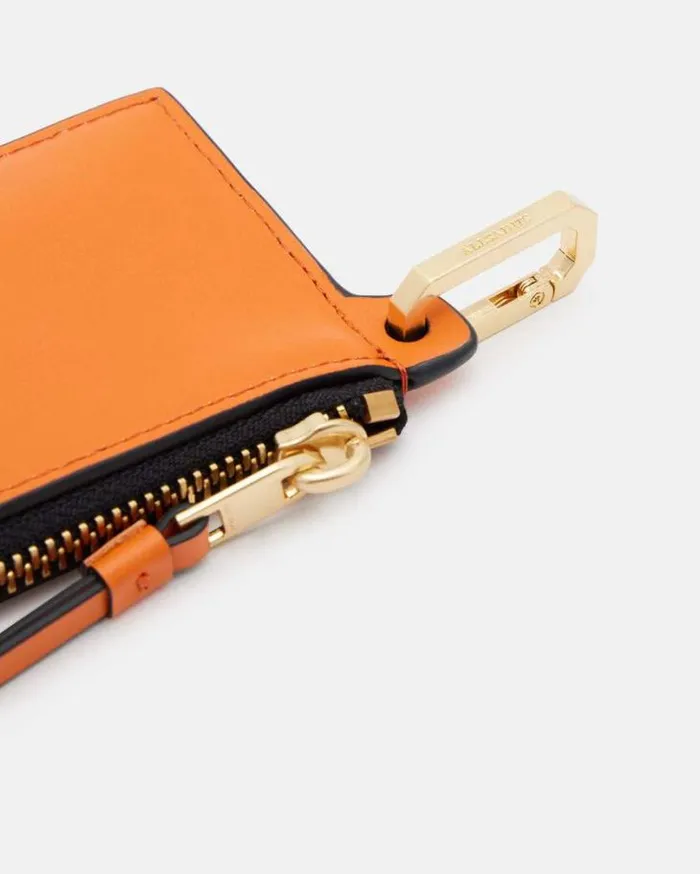 Remy Leather Wallet Pyrole Orange Women AllSaints Handbags and Wallets