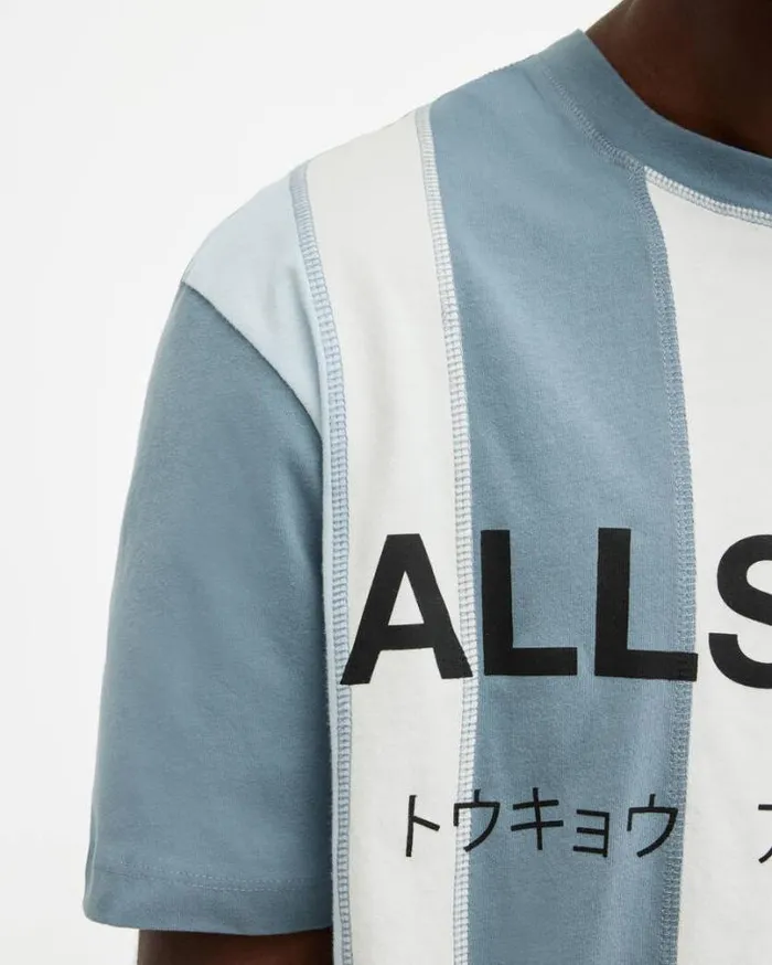 Repurpose Underground Relaxed Fit TShirt Bluebluewhite Men AllSaints TShirts Repurpose Underground Relaxed Fit TShirt Bluebluewhite Men AllSaints TShirts