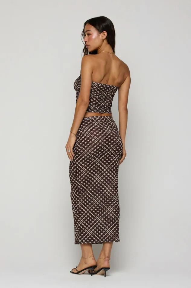RESA Bottoms Clyde Mesh Skirt In Mocha 8211 Women