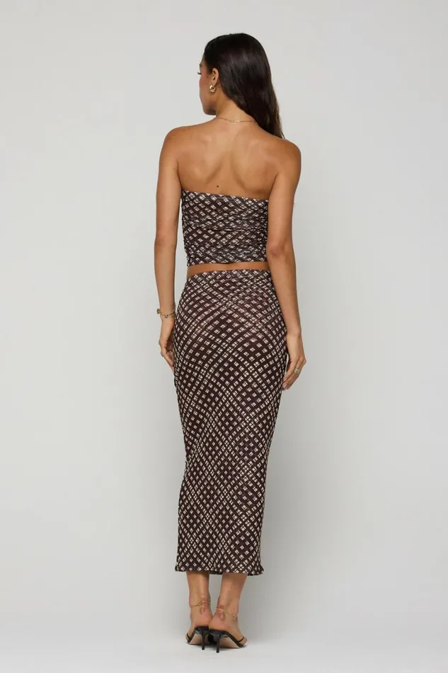 RESA Bottoms Clyde Mesh Skirt In Mocha 8211 Women