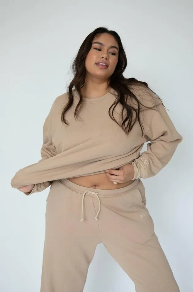 RESA Lounge Gunner Sweatshirt In Sand 8211 Women