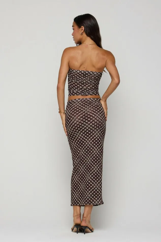 RESA Matching Sets Bonnie Mesh Top In Mocha 8211 Women