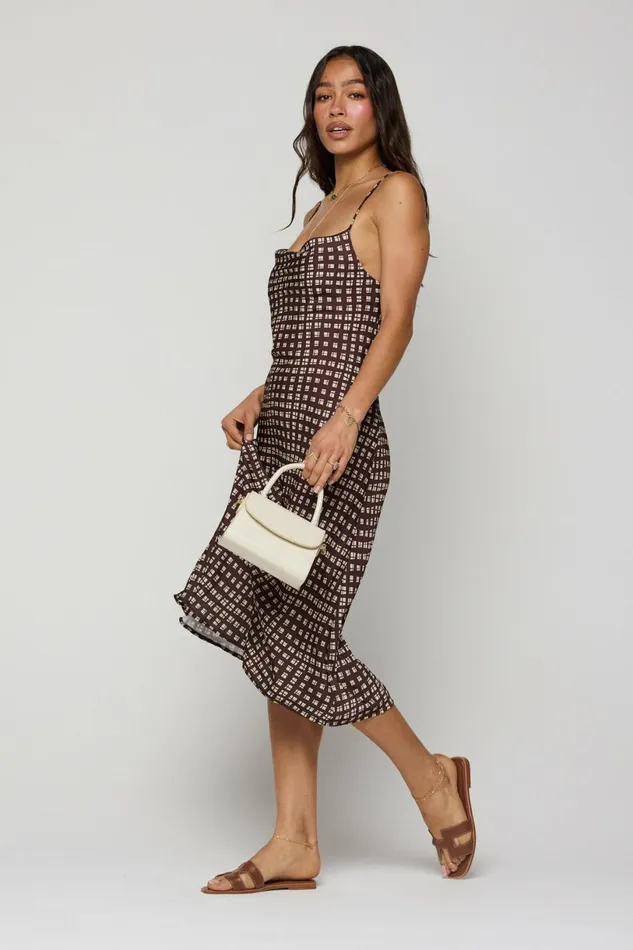 RESA Midi Dress Berri Slip In Mocha 8211 Women
