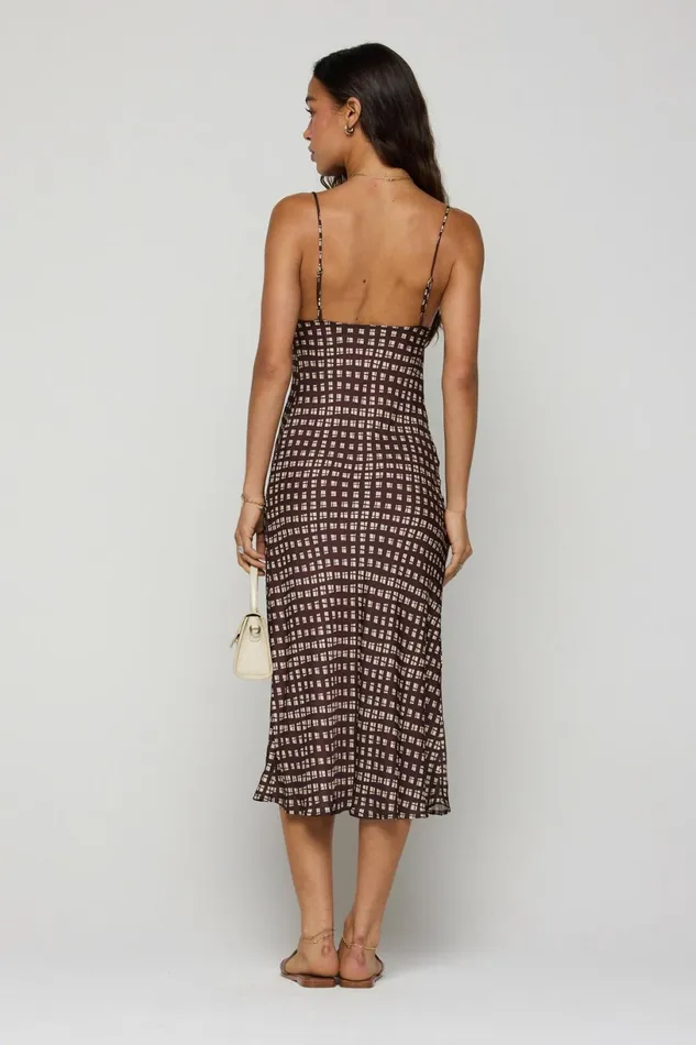 RESA Midi Dress Berri Slip In Mocha 8211 Women