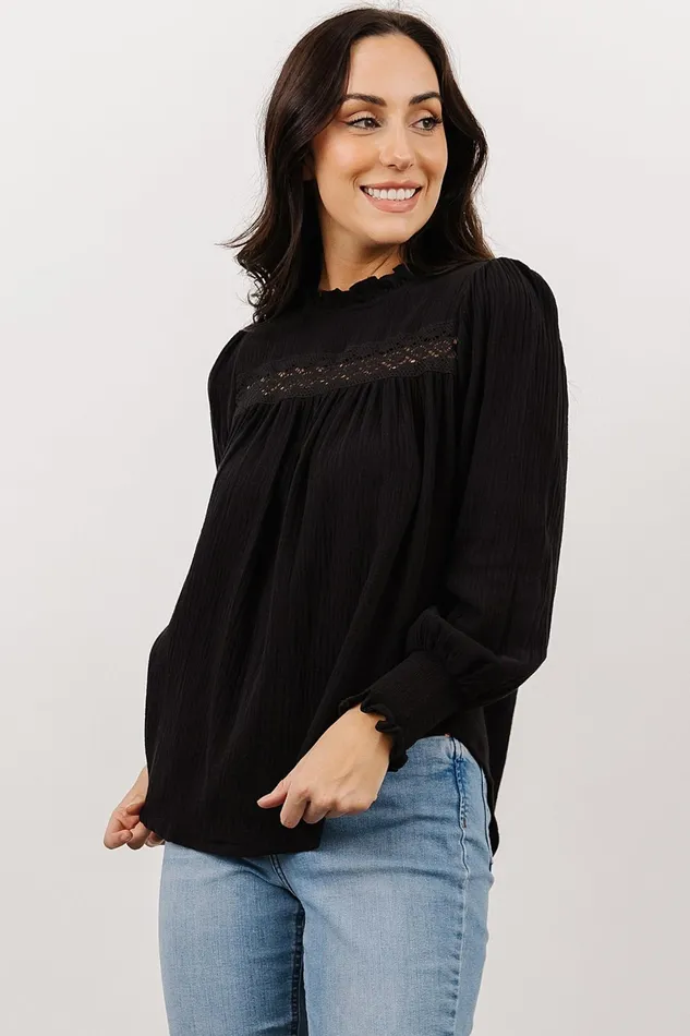 Revere Lace Top Black Women Baltic Born Blouses Shirts Revere Lace Top Black Women Baltic Born Blouses Shirts