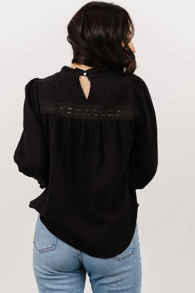 Revere Lace Top Black Women Baltic Born Blouses Shirts Revere Lace Top Black Women Baltic Born Blouses Shirts