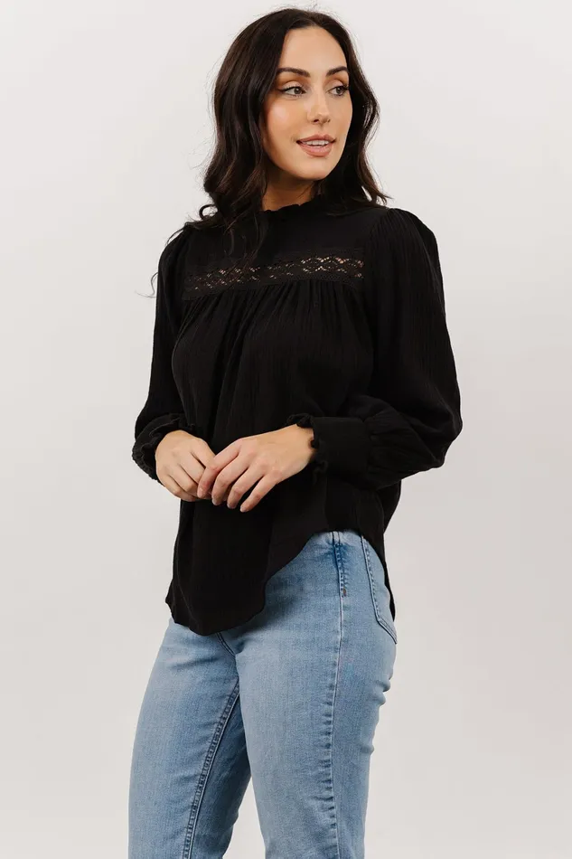 Revere Lace Top Black Women Baltic Born Blouses Shirts Revere Lace Top Black Women Baltic Born Blouses Shirts