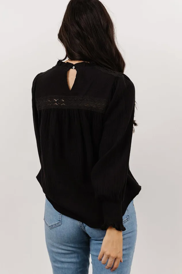 Revere Lace Top Black Women Baltic Born Blouses Shirts Revere Lace Top Black Women Baltic Born Blouses Shirts