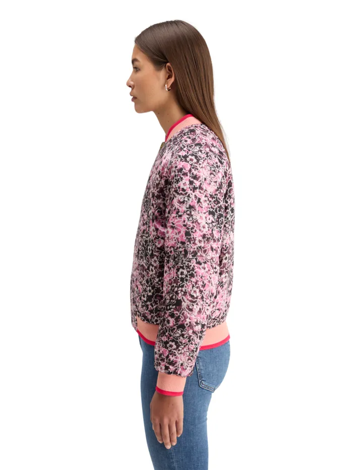 REVERSIBLE BOMBER Shibori Floral Pink Women Scotch and Soda Jackets and Coats REVERSIBLE BOMBER Shibori Floral Pink Women Scotch and Soda Jackets and Coats