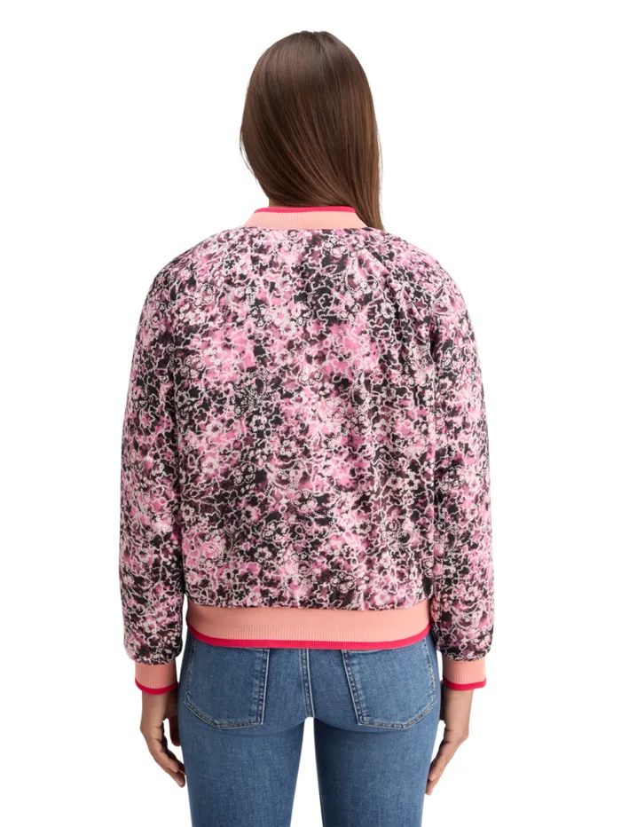 REVERSIBLE BOMBER Shibori Floral Pink Women Scotch and Soda Jackets and Coats REVERSIBLE BOMBER Shibori Floral Pink Women Scotch and Soda Jackets and Coats