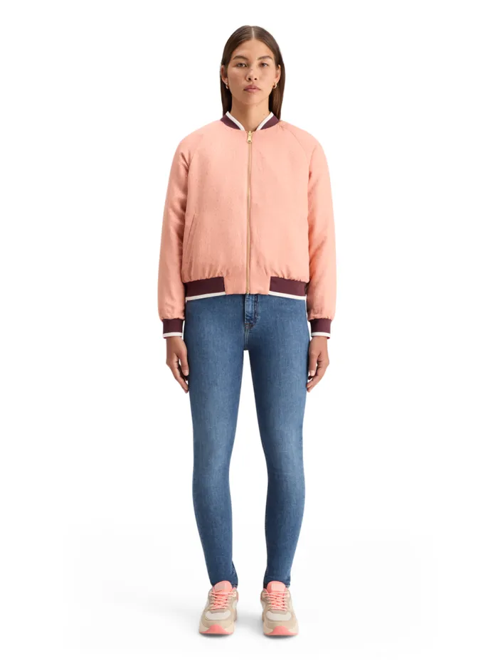 REVERSIBLE BOMBER Shibori Floral Pink Women Scotch and Soda Jackets and Coats REVERSIBLE BOMBER Shibori Floral Pink Women Scotch and Soda Jackets and Coats