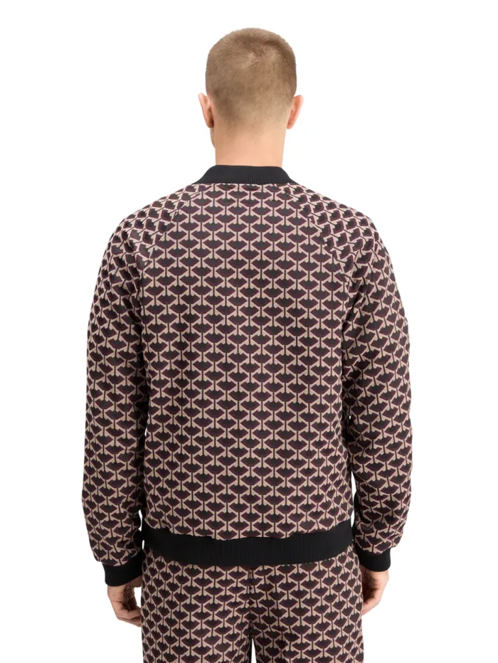 REVERSIBLE JACQUARD BOMBER JACKET Geo Tulip Men Scotch and Soda Jackets and Coats REVERSIBLE JACQUARD BOMBER JACKET Geo Tulip Men Scotch and Soda Jackets and Coats