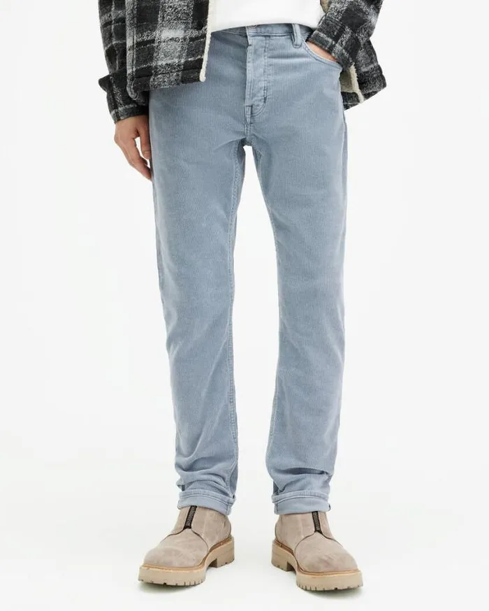 Rex Slim Fit Corduroy Jeans Dusty Blue Men AllSaints Jeans