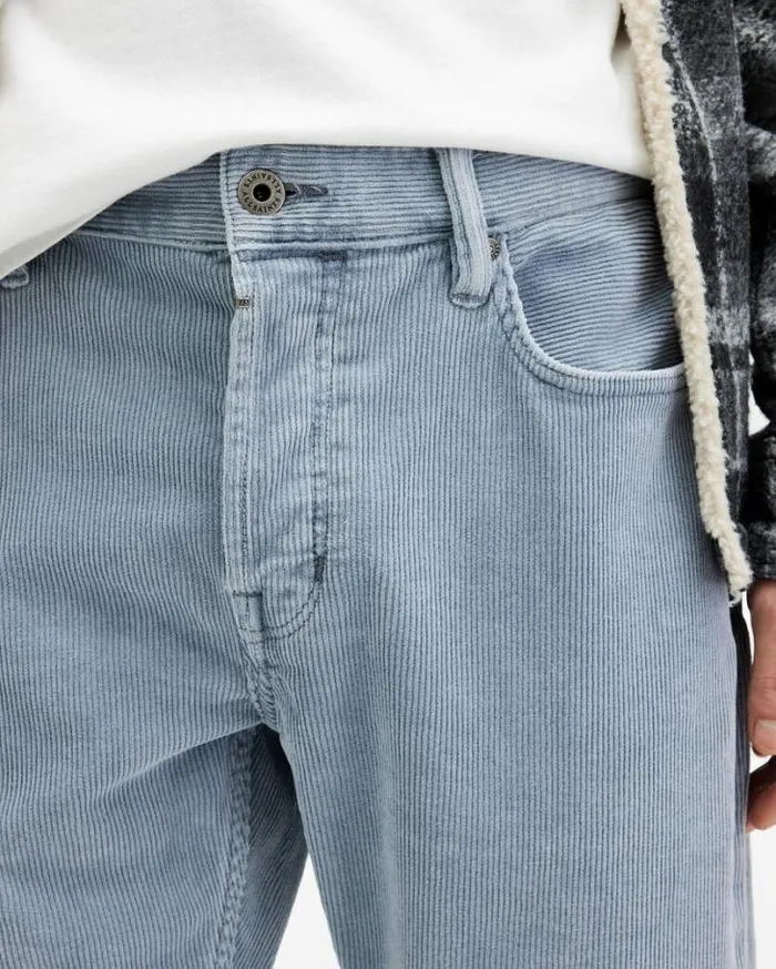 Rex Slim Fit Corduroy Jeans Dusty Blue Men AllSaints Jeans