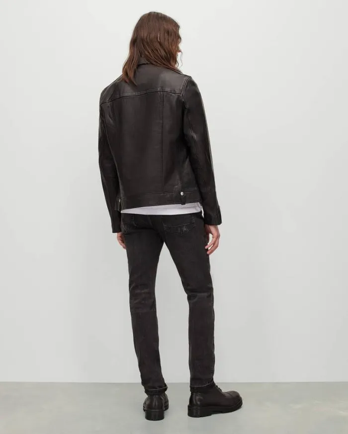 Rex Slim Fit Soft Stretch Denim Jeans Washed Black Men AllSaints Pants