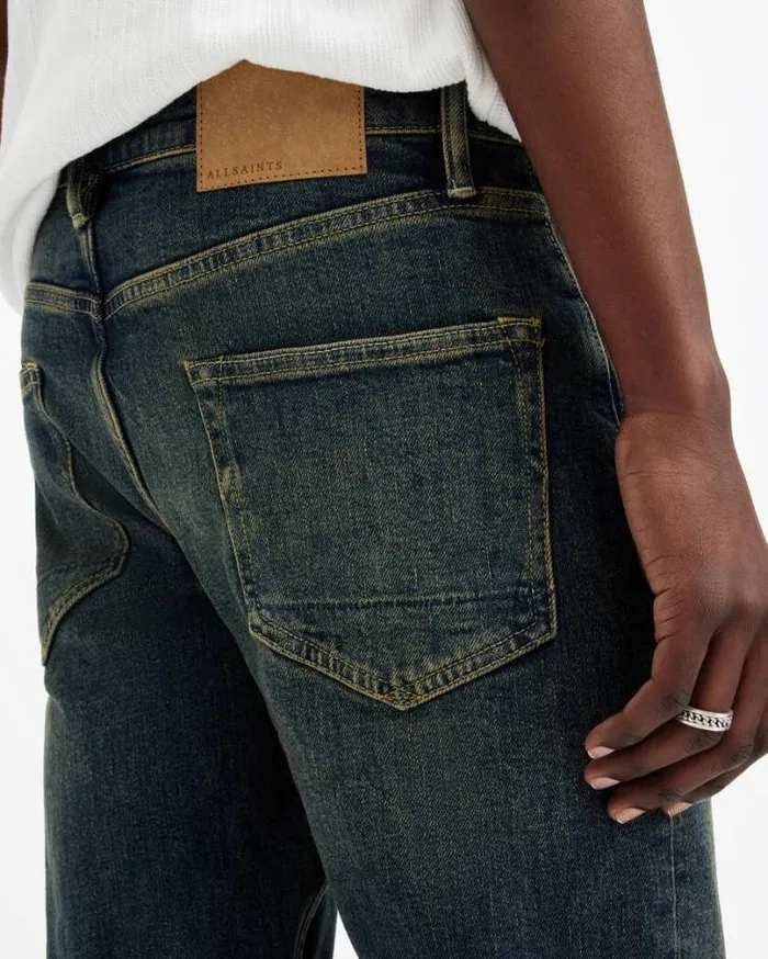 Rex Slim Fit Stretch Denim Jeans Tinted Indigo Men AllSaints Jeans