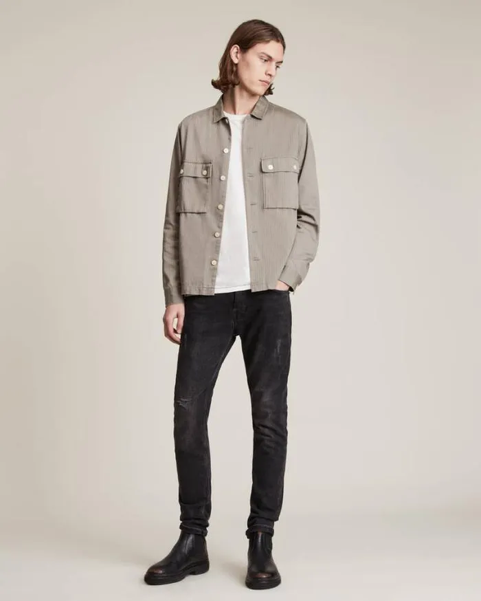 Rex Slim Jeans Washed Black Men AllSaints Pants