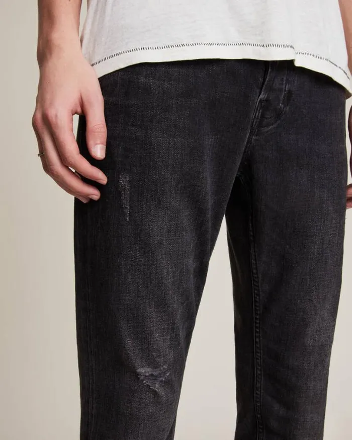 Rex Slim Jeans Washed Black Men AllSaints Pants