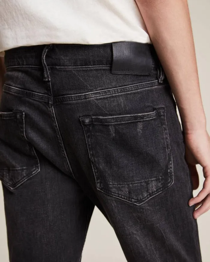 Rex Slim Jeans Washed Black Men AllSaints Pants