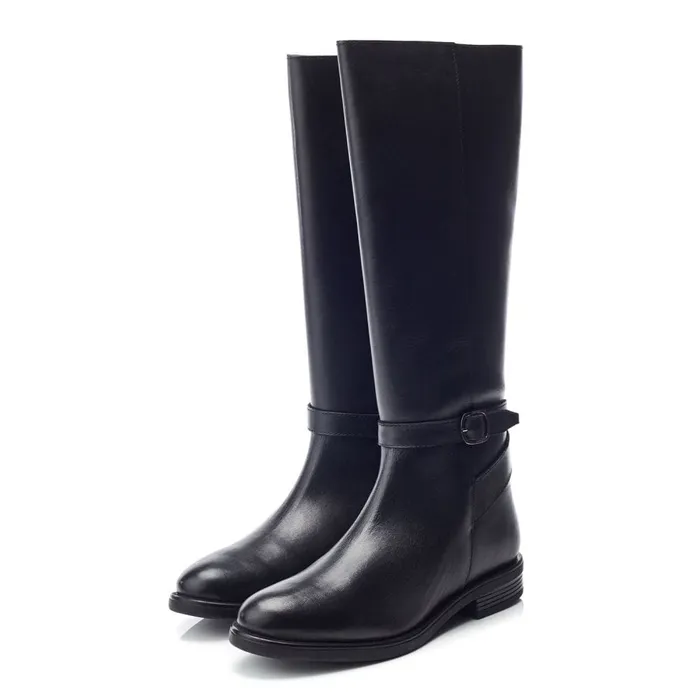 Riding And Flat Boots Women Moda In Pelle Bsoleful BDublin Black Leather