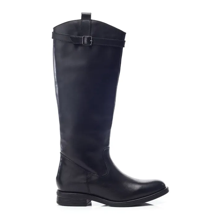Riding And Flat Boots Women Moda In Pelle Bsoleful BLuna Black Leather
