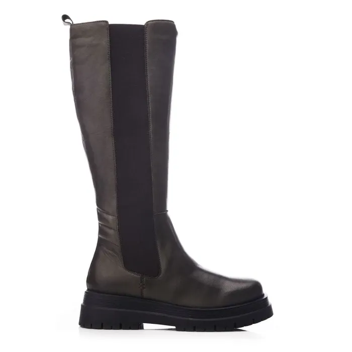 Riding And Flat Boots Women Moda In Pelle Shoon Sh Idoma Olive Leather