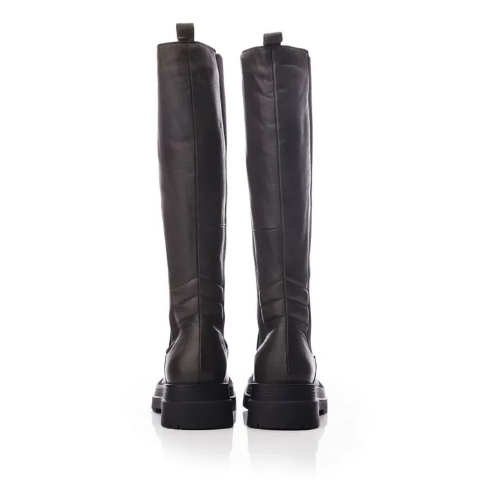 Riding And Flat Boots Women Moda In Pelle Shoon Sh Idoma Olive Leather Riding And Flat Boots Women Moda In Pelle Shoon Sh Idoma Olive Leather