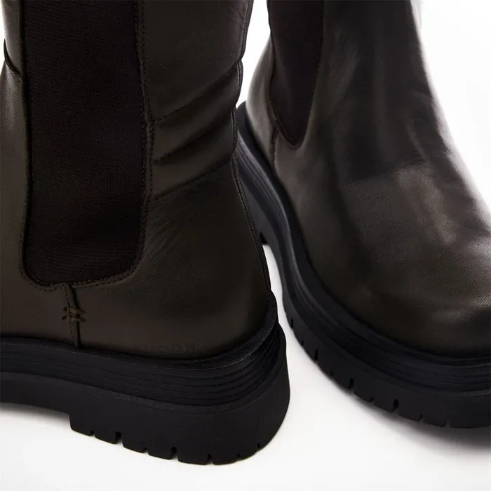 Riding And Flat Boots Women Moda In Pelle Shoon Sh Idoma Olive Leather Riding And Flat Boots Women Moda In Pelle Shoon Sh Idoma Olive Leather