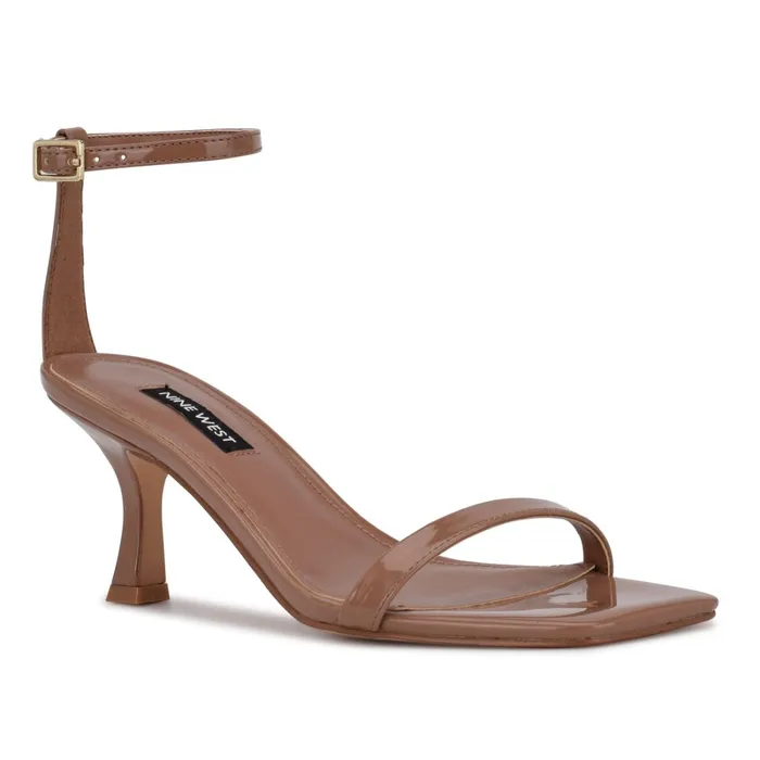 Ripe Heeled Sandals Clay Patent Women Nine West Dress Ripe Heeled Sandals Clay Patent Women Nine West Dress