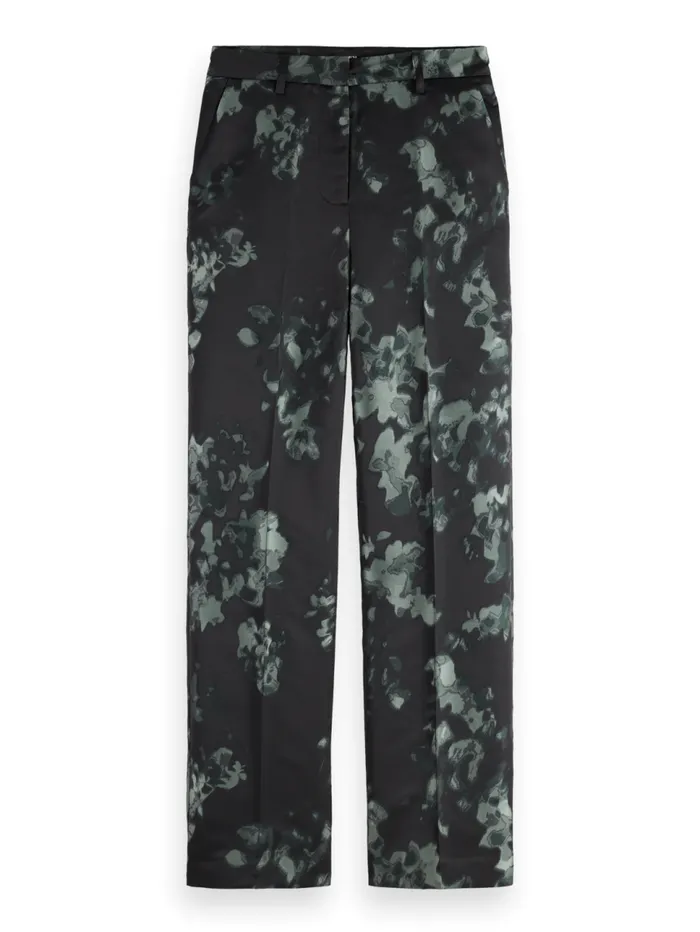 Ripple Floral Jacquard Straight Leg Pant Nieuw Blossom Print Park Green Women Scotch and Soda Pants Ripple Floral Jacquard Straight Leg Pant Nieuw Blossom Print Park Green Women Scotch and Soda Pants