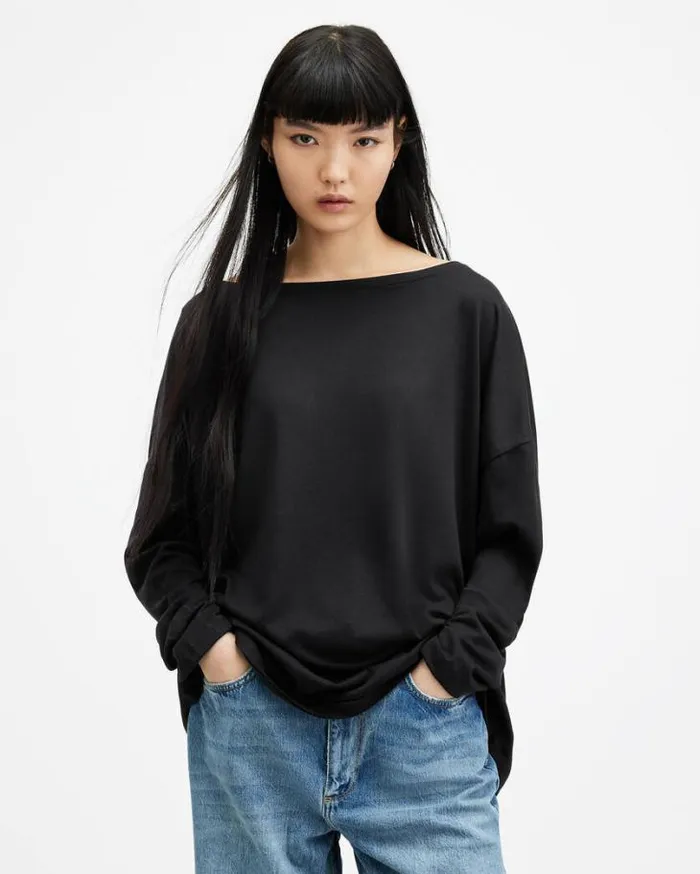 Rita TShirt Black Women AllSaints TShirts