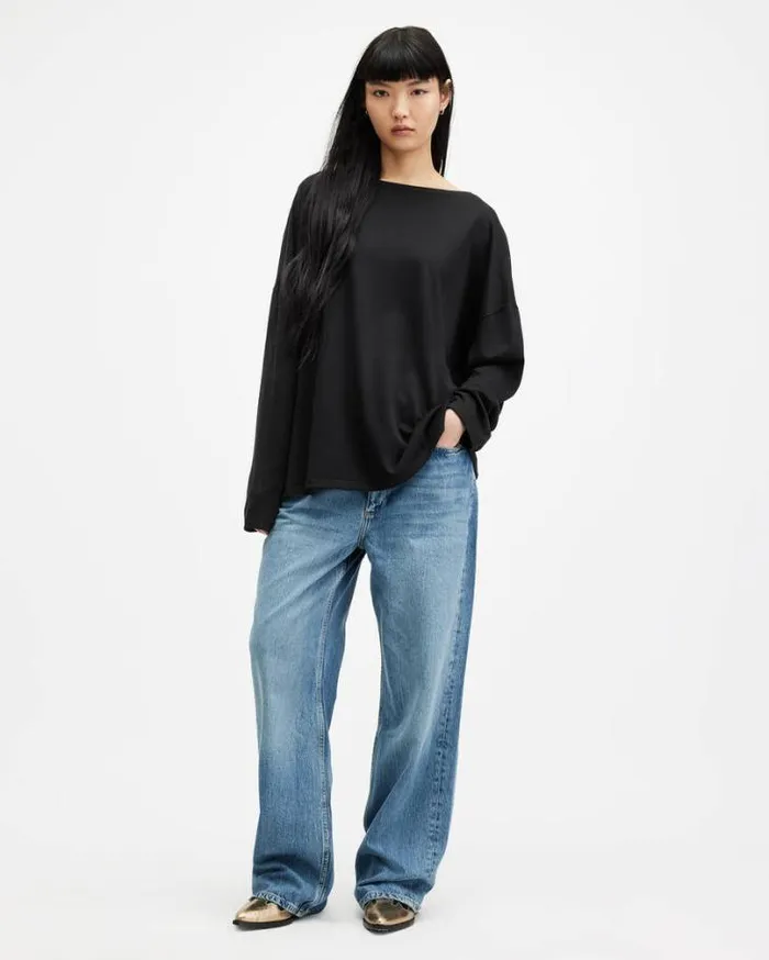 Rita TShirt Black Women AllSaints TShirts