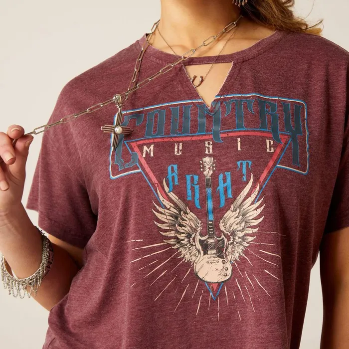 Rock N Roll TShirt Tawny Port Women Ariat TShirts and Tops Rock N Roll TShirt Tawny Port Women Ariat TShirts and Tops