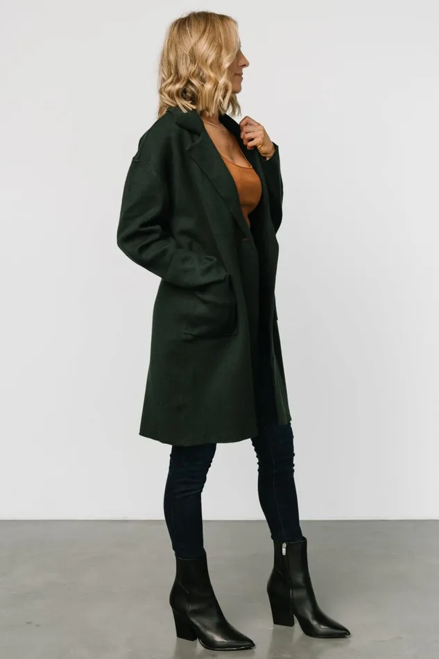 Roland Long Jacket Dark Green Women Baltic Born Outerwear Roland Long Jacket Dark Green Women Baltic Born Outerwear