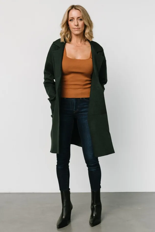 Roland Long Jacket Dark Green Women Baltic Born Outerwear Roland Long Jacket Dark Green Women Baltic Born Outerwear