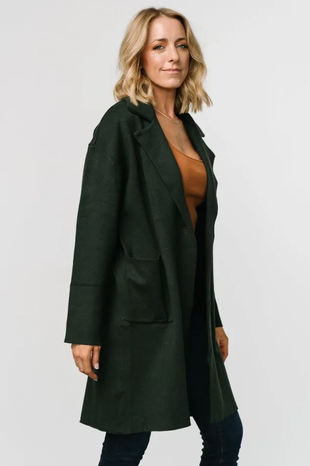Roland Long Jacket Dark Green Women Baltic Born Outerwear Roland Long Jacket Dark Green Women Baltic Born Outerwear